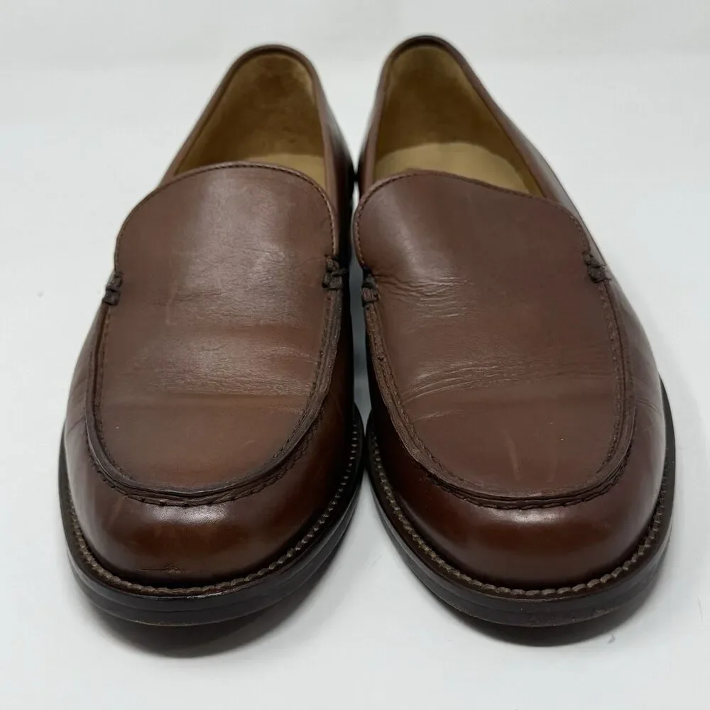 Polo Ralph Lauren Loafers Dress Shoes Mens 9 D Brown Leather Vintage Italy